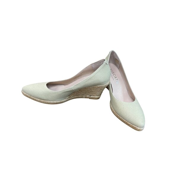Viscata Barcelona Green Espadrille Wedge Shoes heels Size 39/8 SKU 9242 - Picture 2 of 12